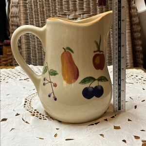 Longaberger fruit medley 76 ounce pitcher hand painted.